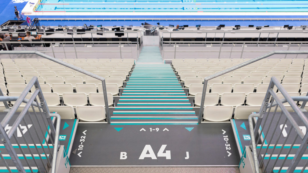 Graphasel Design Studio - 17th FINA World Championships & Danube Arena – Signage System - Branding Interior Print Wayfinding Graphasel Design Studio - 17th FINA World Championships & Danube Arena – Signage System - Branding Interior Print Wayfinding