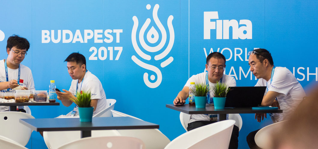 Graphasel Design Studio - 17th FINA World Championships & Danube Arena – Signage System - Branding Interior Print Wayfinding Graphasel Design Studio - 17th FINA World Championships & Danube Arena – Signage System - Branding Interior Print Wayfinding