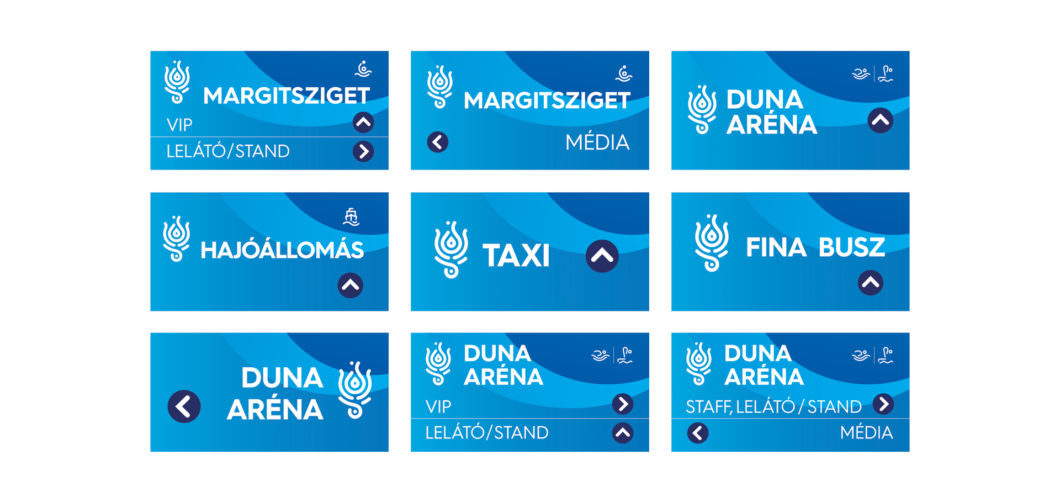 Graphasel Design Studio - 17th FINA World Championships & Danube Arena – Signage System - Branding Interior Print Wayfinding Graphasel Design Studio - 17th FINA World Championships & Danube Arena – Signage System - Branding Interior Print Wayfinding