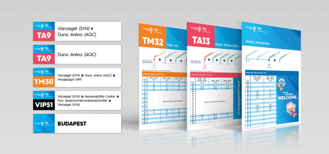 Graphasel Design Studio - 17th FINA World Championships & Danube Arena – Signage System - Branding Interior Print Wayfinding Graphasel Design Studio - 17th FINA World Championships & Danube Arena – Signage System - Branding Interior Print Wayfinding