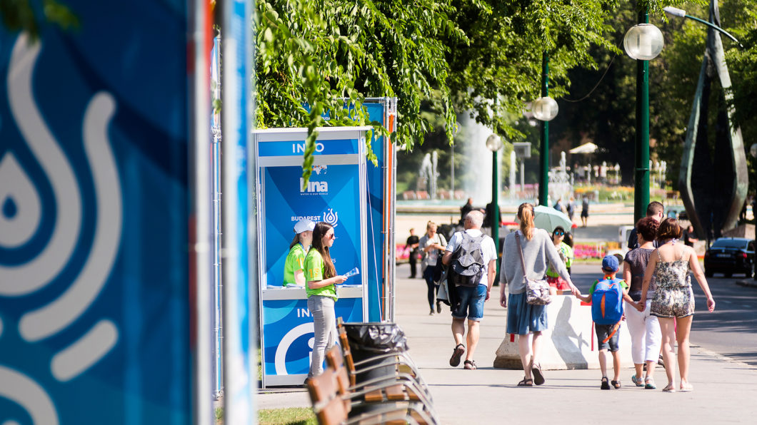 Graphasel Design Studio - 17th FINA World Championships & Danube Arena – Signage System - Branding Interior Print Wayfinding Graphasel Design Studio - 17th FINA World Championships & Danube Arena – Signage System - Branding Interior Print Wayfinding