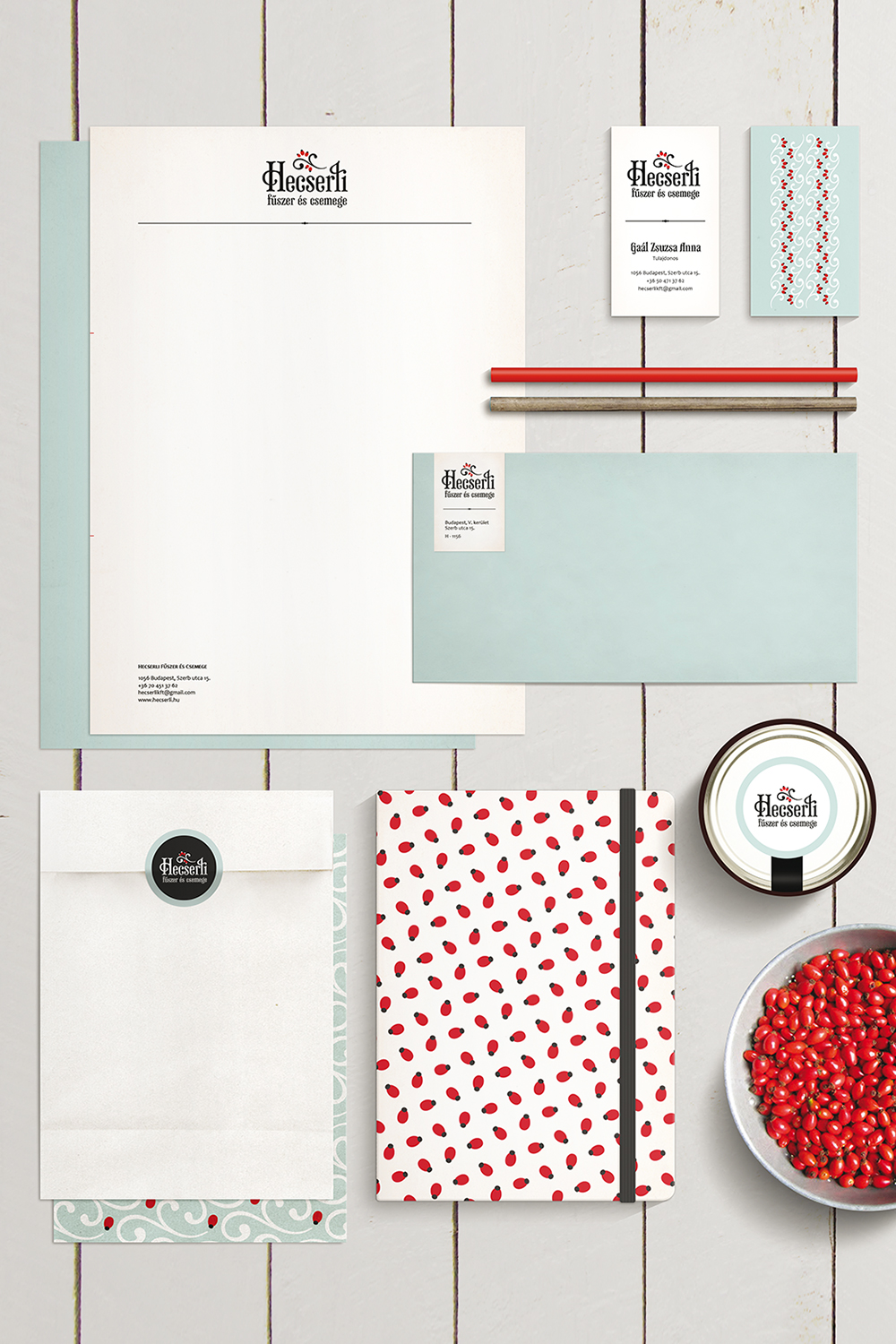Graphasel Design Studio - Hecserli Delicatessen - Branding Print Graphasel Design Studio - Hecserli Delicatessen - Branding Print
