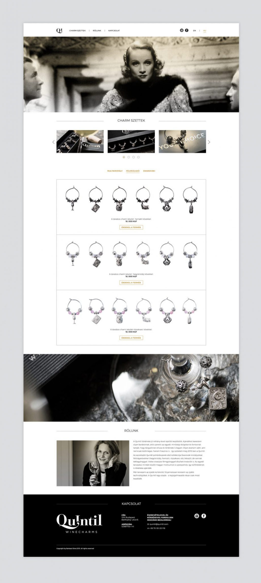 Graphasel Design Studio - Quintil Wine Charms - Branding Online Packaging Graphasel Design Studio - Quintil Wine Charms - Branding Online Packaging