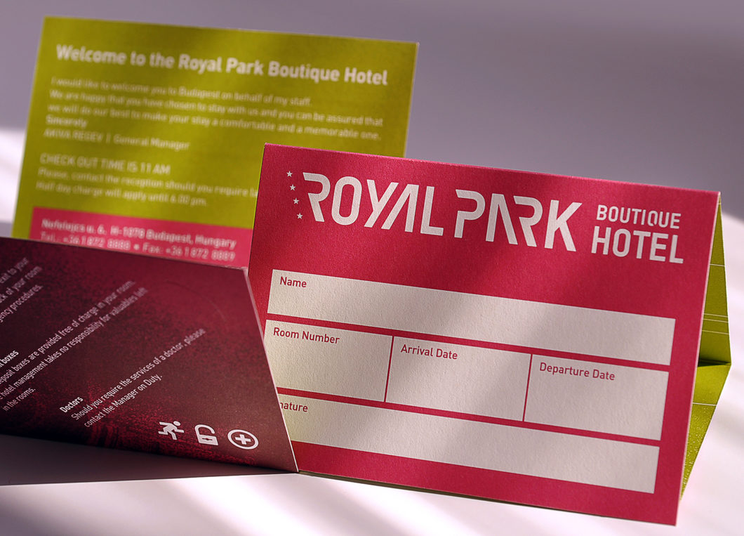 Graphasel Design Studio - Royal Park Boutique Hotel - Branding Print Graphasel Design Studio - Royal Park Boutique Hotel - Branding Print